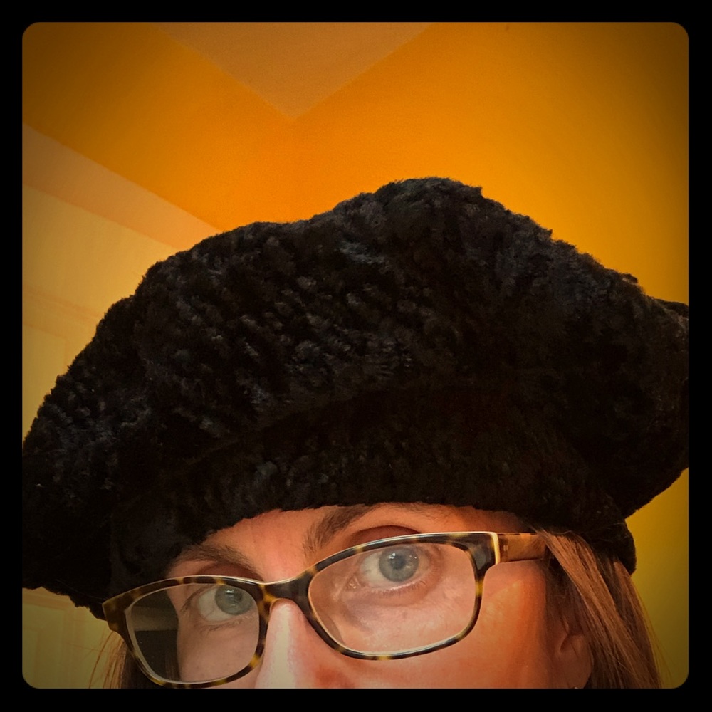 Burberry Black Wool Beret